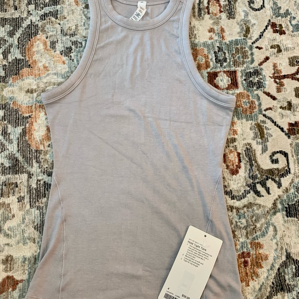 NWT Lululemon Hold Tight Tank in Chrome, size 4